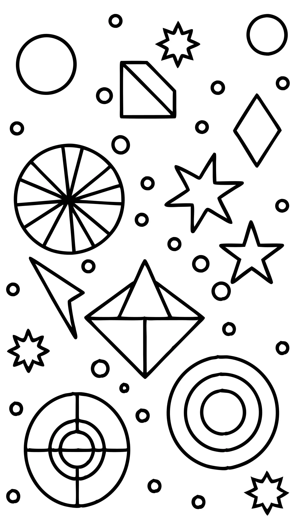 shapes coloring page